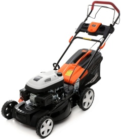 Kosiarka spalinowa KraftDele KD5080, 6620 W, lățime de tăiere 510 mm, reglaj 25-75 mm, cos 60 L, mulcire și evacuare laterală