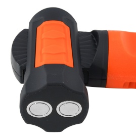 Lampă LED de atelier MaxRom V87525, 10W COB, 1000 lm, acumulator Li-Ion 2600 mAh, corp rotativ 360° cu magneți și cârlige - Img 6