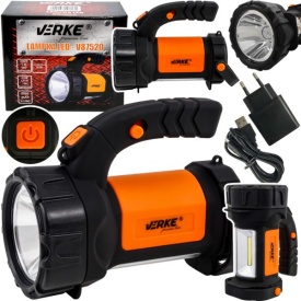 Lanternă LED reîncărcabilă MaxRom V87520 cu CREE și COB, rază 500 m, acumulator Li-Ion, încărcare USB și 230V - Img 10