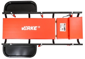 Leagăn auto de atelier cu tetieră și rafturi laterale, 102 x 60 x 10 cm, 6 roți pivotante, MaxRom V83252 - Img 4