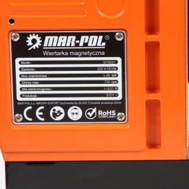 Mașină de găurit cu talpă magnetică 1480W MAR-POL M79221 – forță 11500N, mandrină cu cheie, con Morse, valiză transport - Img 5