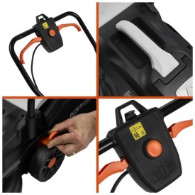 Mașină de tuns gazon pe acumulator KraftDele KD5550, 21V, baterie 4Ah, coș 32L, reglaj înălțime 25-65 mm - Img 10