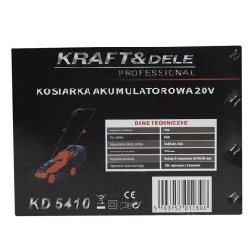 Mașină de tuns iarba cu acumulator KraftDele KD5410, 20V, baterie 6Ah, coș colector 30L, reglaj tăiere 25-65 mm - Img 9