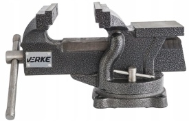 Menghină de banc rotativă cu nicovală 125 mm MaxRom, corp din fontă, pentru atelier mecanic și lucrări de fixare precise - Img 6