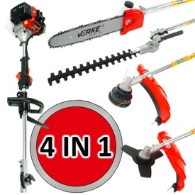 Motocoasă multifuncțională 4 în 1 VERKE V90021 cu foarfecă pentru gard viu și fierăstrău de crengi, motor 32,5 cm³ - Img 8