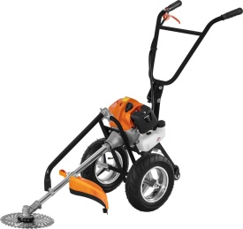 Motocoasă pe roți pe benzină KraftDele KD5188, 5,2 CP, cu cap fir, disc vidia și perie pentru curățarea rosturilor - Img 2