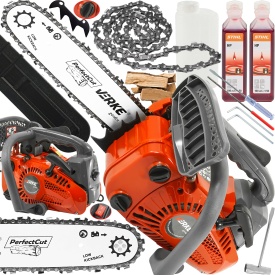 Motoferastrau pe benzina pentru crengi VERKE 1,2 CP, 25,4 cmc, lamă 27 cm, compact pentru toaletarea arborilor și tăieri precise în grădină