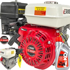 Motor termic pe benzină VERKE 7,5 CP, 4 timpi, ax 20 mm, 207 cmc, pentru compactoare, motoutilaje și echipamente de lucru - Img 9