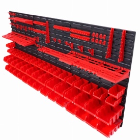 Panou modular de perete pentru atelier KraftDele KD11861, 170x78 cm, cu recipiente, suporturi și rafturi pentru organizare scule - Img 9
