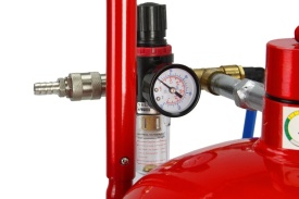 Piaskarkă sifonică Mar-Pol 19L cu manometru, regulator și odorizator de aer, pentru curățare rugină, vopsea și caroserie - Img 3