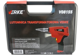 Pistol de lipit tip transformator 200 W cu reglaj de temperatură, iluminare și valiză de transport MaxRom - Img 10