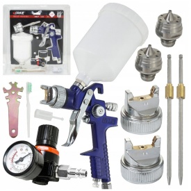 Pistol de vopsit pneumatic 1,4 + 1,7mm pahar 600 ml VERKE HVLP V81294 – Kraft&Dele