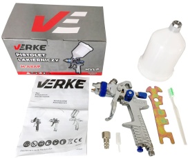 Pistol de vopsit pneumatic HVLP Verke H-888P, duză 1,3 mm, rezervor 600 ml, pentru aplicare precisă a vopselei - Img 10