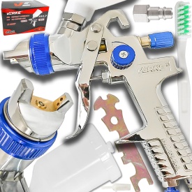 Pistol de vopsit pneumatic HVLP VERKE H-888P, duză 1,5 mm, rezervor 600 ml, pentru lucrări de vopsire precise și uniforme