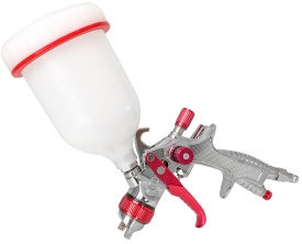Pistol de vopsit pneumatic HVLP VERKE PREMIUM LINE K-775G, duză 1,3 mm, rezervor 600 ml, pentru lucrări de vopsire precise - Img 2