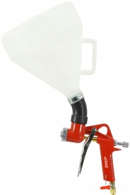 Pistol pneumatic pentru tencuit și zugrăvit VERKE 5L cu cot unghiular, duze 4/6/8 mm și alimentare gravitațională - Img 3