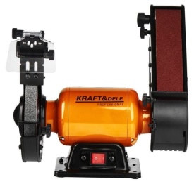 Polizor de banc cu bandă KraftDele KD568, 1800W, disc 150x20 mm, bandă 50x686 mm, pentru ascuțire și șlefuire - Img 4