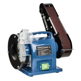 Polizor de banc cu bandă și disc KraftDele KD545-Z, 1800W, 2 în 1 pentru ascuțire, șlefuire și curățare piese metalice - Img 1