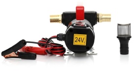 Pompa electrică 24V pentru transfer motorină și ulei KraftDele KD1160, portabilă, cu filtru extern și valvă - Img 6