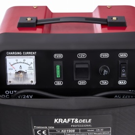 Redresor auto KraftDele KD1908 12/24V 30A, cu funcție de încărcare rapidă pentru acumulatori 90-250Ah - Img 12