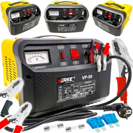 Redresor încărcător baterii auto 12V/24V MaxRom V80018, 25A, cu ampermetru și protecții pentru acumulatori 120-320Ah