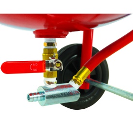 Sablator mobil cu rezervor sifon 38L VERKE, 4 duze, furtun 3 m, pentru curatare metal, garduri si piese auto - Img 6