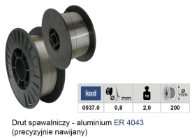 Sarma sudura aluminiu ER 4043 0.8mm 2Kg 200mm ADLER MA0037.0 – Kraft&Dele
