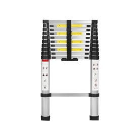 Scară din aluminiu KraftDele cu 10 trepte, înălțime de lucru 3,2 m, suportă până la 150 kg - Img 4