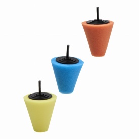 Set 3 bureți conici pentru polisare jante și zone greu accesibile 150 mm KraftDele KD1592 - Img 3