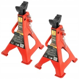 Set capre auto 3T cu siguranță și reglaj pe înălțime, suporturi atelier pentru service și garaj, model V80083 MaxRom - Img 5