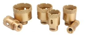 Set carote diamantate pentru granit Mar-Pol M22592, filet M14, 20-60 mm, 6 piese pentru găurire în materiale dure - Img 2