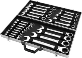 Set chei combinate cu clichet și cap articulat KraftDele KD11053, 22 piese, 6-32 mm, în valiză de transport - Img 3