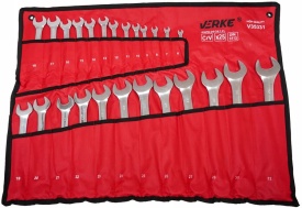 Set chei combinate fixe-inelare 6-32 mm din oțel crom-vanadiu, finisaj polisat, în husă rulabilă, MaxRom V35331 - Img 5