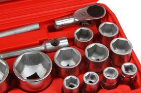Set chei tubulare hexagonale Mar-Pol 3/4" și 1", 26 piese, 21-65 mm, pentru lucrări mecanice și service greu - Img 3