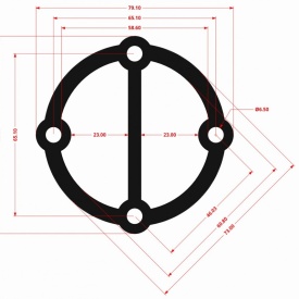 Set complet de 7 garnituri cap compresor de aer cu 2 cilindri de 51mm Mod.0.17/8 (A) CH179 - Img 6