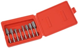 Set freze pe tijă pentru metal HSS, 8 piese, pentru fasonare, netezire și îndepărtare material, MaxRom V05040 - Img 10