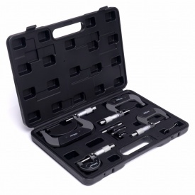 Set micrometre de exterior 0-100 mm KraftDele KD10443, 4 piese, precizie 0,01 mm, cu etaloane și valiză - Img 2