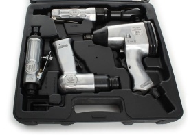 Set profesional de scule pneumatice KraftDele KD1421, 34 piese, cu pistol de impact, ciocan pneumatic, șurubelniță și polizor - Img 2
