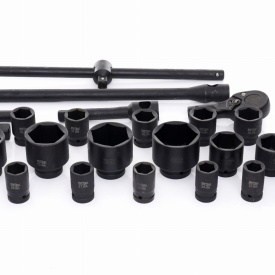 Set profesional de tubulare de impact hexagonale 3/4 inch, 26 piese, cu valiză KraftDele KD11758 - Img 6