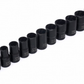 Set tubulare extractoare pentru șuruburi deteriorate 1/2" 12 piese KraftDele KD11792, cu valiză pentru demontare rapidă - Img 9