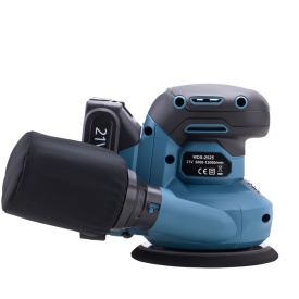 Șlefuitor excentric cu acumulator 21V 3Ah KraftDele WDS2525, disc 125 mm, cu încărcător și reglaj de viteză - Img 5