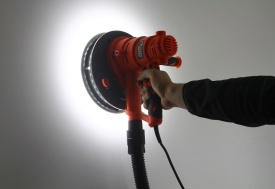 Șlefuitor pentru gips și tencuieli Mar-Pol M90202, disc 180 mm, LED 360°, reglaj turație, pornire lină și sistem de aspirare praf - Img 9