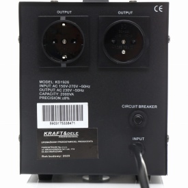 Stabilizator de tensiune AVR 2000VA 230V KraftDele KD1926, protecții multiple pentru aparate și echipamente electrice - Img 7