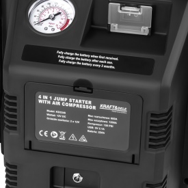 Starter auto multifuncțional 4 în 1 KraftDele KD5346, 12V, 22Ah, 1200A, cu compresor, lanternă LED și alimentare USB - Img 7