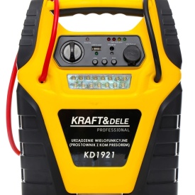Starter auto multifuncțional 5 în 1 KraftDele KD1921 cu compresor, lanternă LED și alimentare 12V/USB