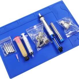 Stație de lipire și sudură plastic cu aer cald KraftDele KD3464, reglaj temperatură și debit, afișaj LED, set accesorii - Img 3