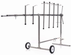 Stativ profesional pentru vopsitorie Kraft&Dele KD349 – Rotativ 360°, 6 Brațe de fixare, Mobil, Lungime 200 cm - Img 6