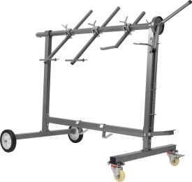 Suport de vopsire profesional KraftDele KD3582, rotire 360°, 3 brațe și roți mari pentru elemente de caroserie