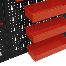 Tablică metalică pentru unelte KraftDele KD11898, 120 x 60 cm, 3 panouri, cu accesorii pentru organizare atelier - Img 11
