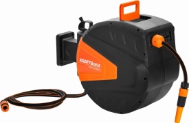 Tambur automat furtun grădină 30m + 2m KraftDele KD2153 – 1/2”, montaj perete, retragere automată - Img 7